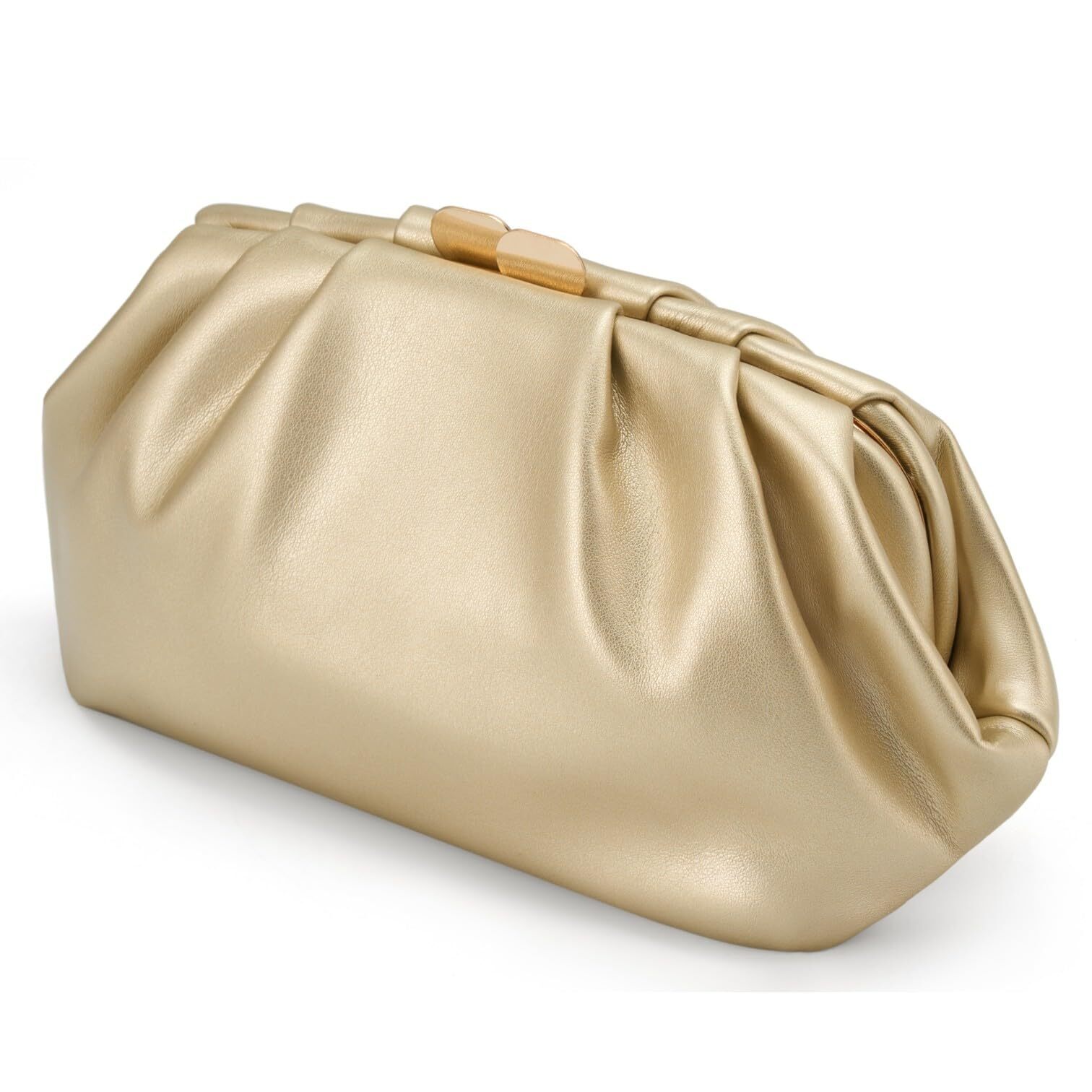 1127 Vegan Leather Clutch Purse Formal Soft Pleated Pu Clutch Elegant